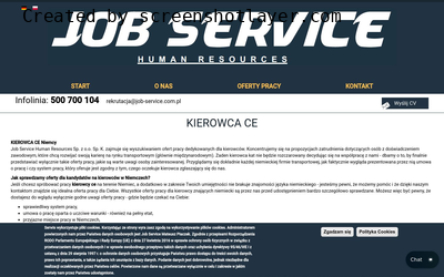 Job Service - Kierowca CE Niemcy