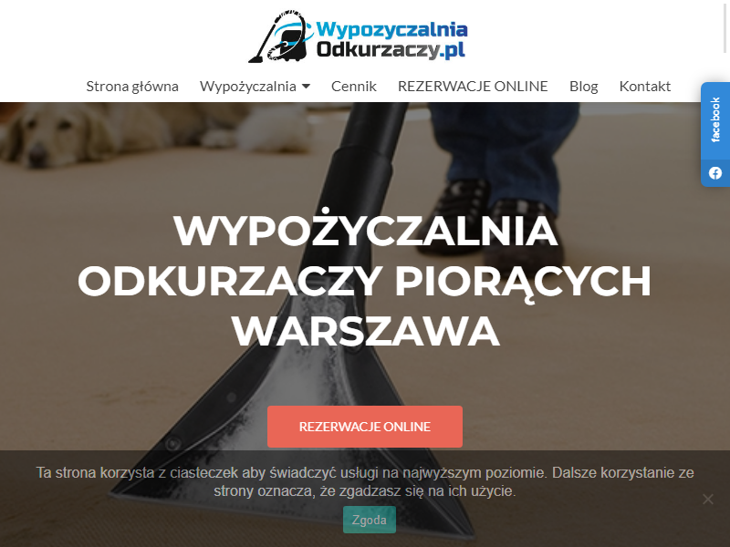 Wypożyczalnia odkurzaczy piorących / pranie dywanów Warszawa