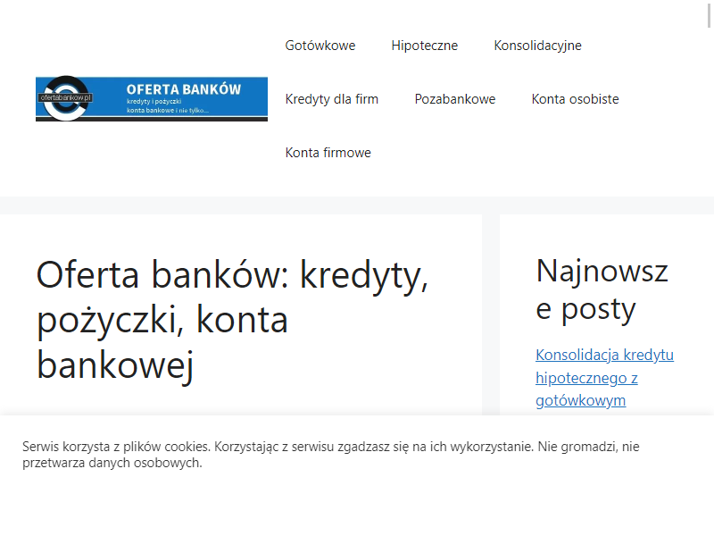 Szukasz dobry kredyt? Sprawdź ofertę w bankach. Ofertabankow.pl