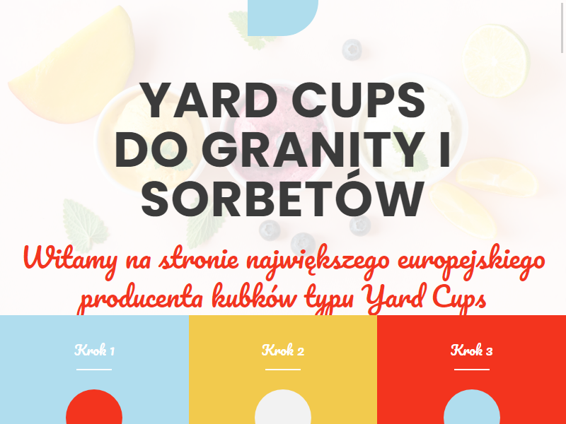 Sweet World - sprzedawca kubków Yard Cups do sorbetów