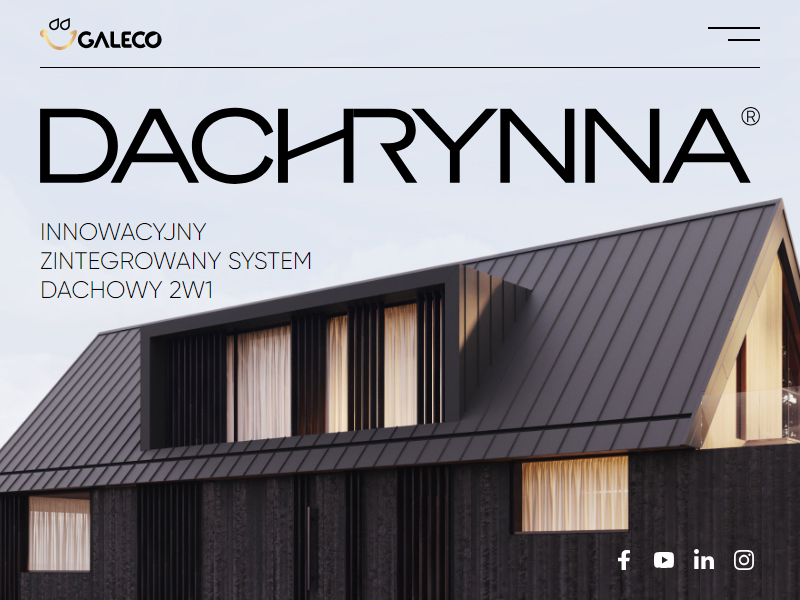 Dachrynna, dach i rynny, system dachowy 2w1